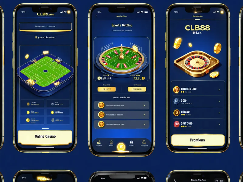 Giao diện ứng dụng CLB88 với các trò chơi cá cược thể thao và sòng bạc trực tuyến