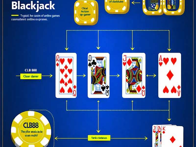 Hình ảnh minh họa luật chơi Blackjack cơ bản, giá trị các lá bài và cách chia bài tại clb88.