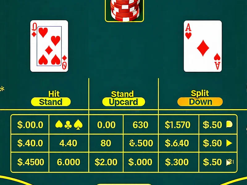 Biểu đồ chiến lược cơ bản Blackjack minh họa các quyết định tối ưu cho người chơi clb88 dựa trên bài của họ và bài ngửa của nhà cái.