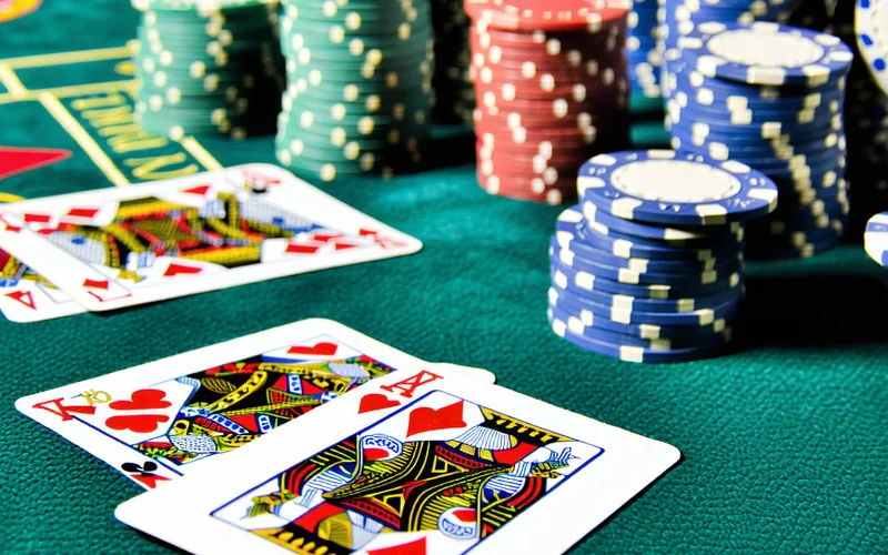 Hình ảnh bàn chơi Baccarat với người chia bài và người chơi, thể hiện sự chuyên nghiệp của sòng bạc clb88, 88clb.com, 88clb88