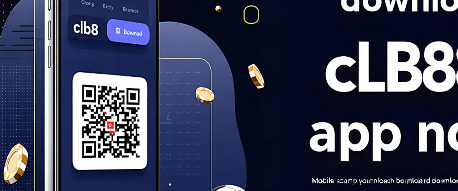 Banner ứng dụng CLB88, 88clb.com, 88clb88 với điện thoại di động và mã QR