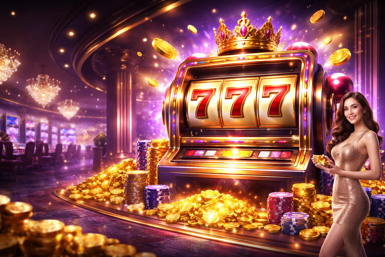 Máy đánh bạc Nổ Hũ tại clb88 với biểu tượng tiền xu và jackpot