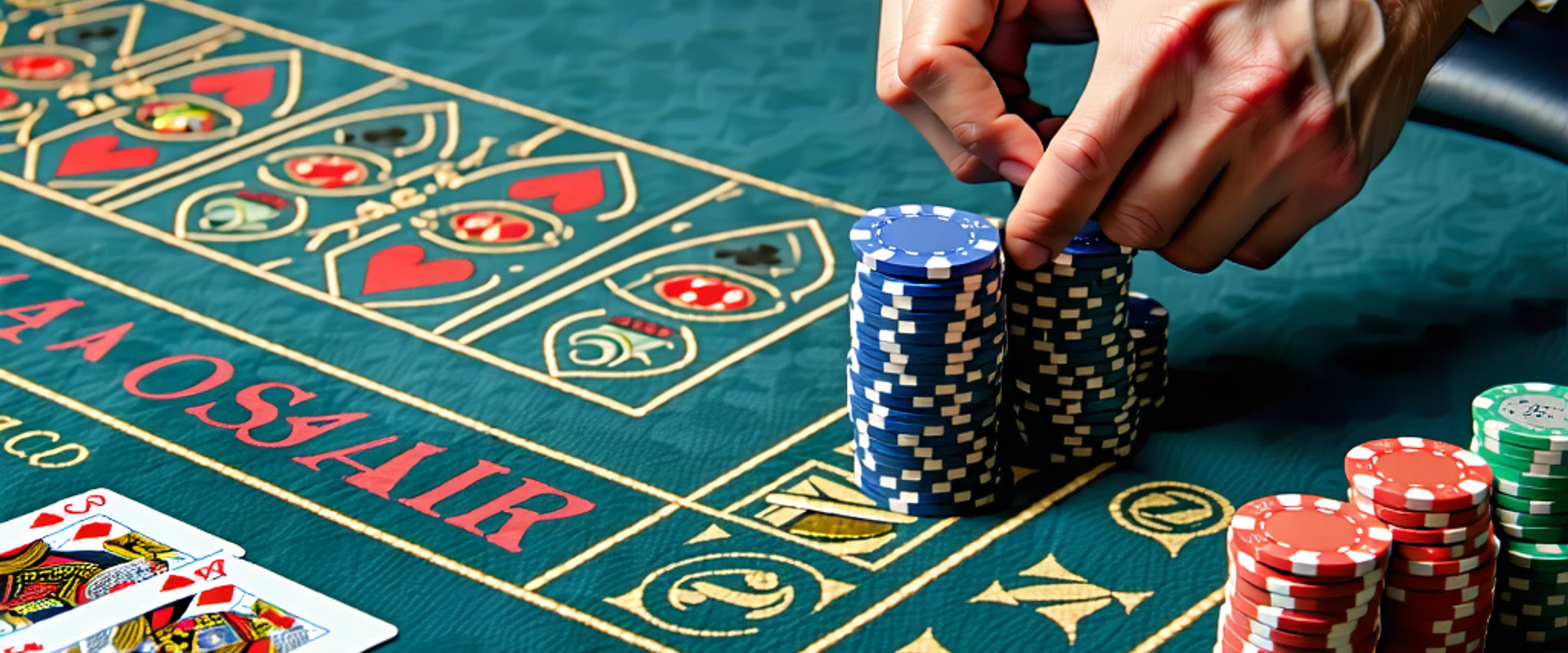 Hình ảnh một bàn chơi Baccarat sang trọng với chip và bài, đại diện cho sòng bạc clb88, 88clb.com, 88clb88