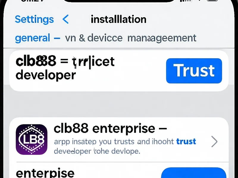 Hướng dẫn tin cậy nhà phát triển trên iOS để cài đặt clb88