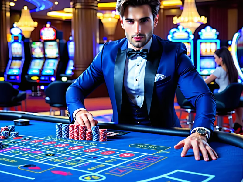 Người chia bài trực tiếp đang điều hành trò chơi Baccarat trong một sòng bạc trực tuyến hiện đại của clb88