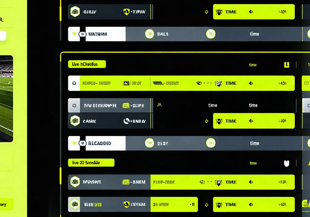 Giao diện bảng lịch thi đấu trực tiếp chi tiết của clb88, hiển thị các trận đấu sắp diễn ra