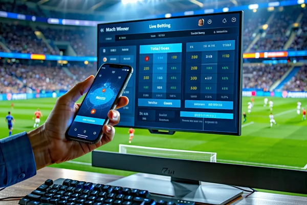 Người hâm mộ cá cược thể thao đang theo dõi trận đấu và đặt cược trên clb88