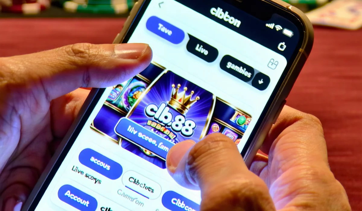 Hình ảnh một người dùng đang kiểm tra cài đặt điện thoại để xác định khả năng tương thích với ứng dụng clb88