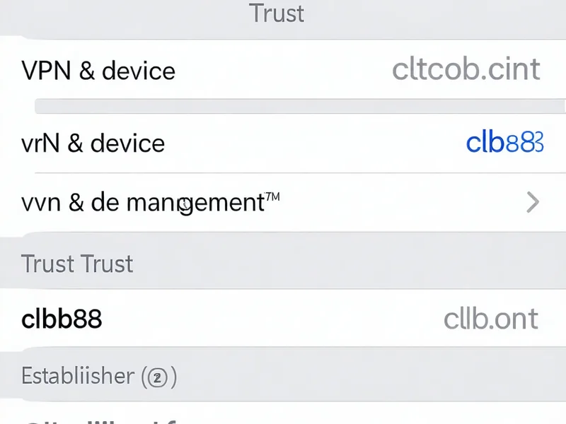 Ảnh chụp màn hình cài đặt iOS hiển thị mục Quản lý VPN & Thiết bị