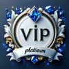 Huy hiệu VIP Bạch Kim của clb88, biểu tượng cấp độ cao cấp với màu bạch kim sang trọng, thể hiện sự tinh hoa và dịch vụ thượng hạng tại 88clb.com